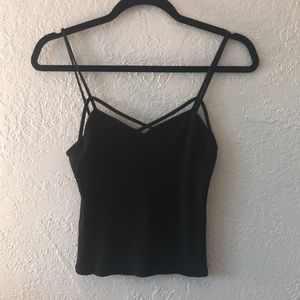 black strappy Brandy Melville tank top